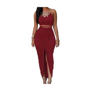 Demone Apparel Maxi Skirt Set